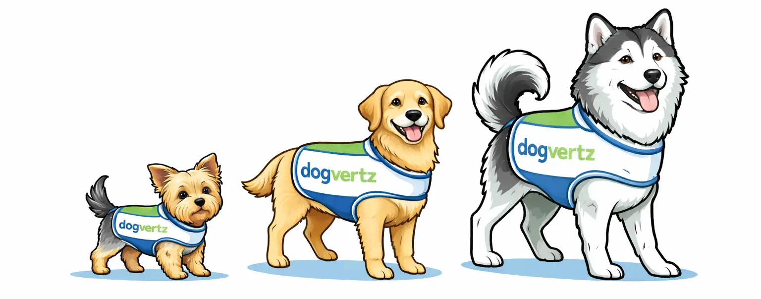 Dogvertz works with small, medium and large dogs